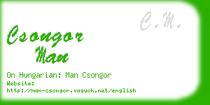 csongor man business card